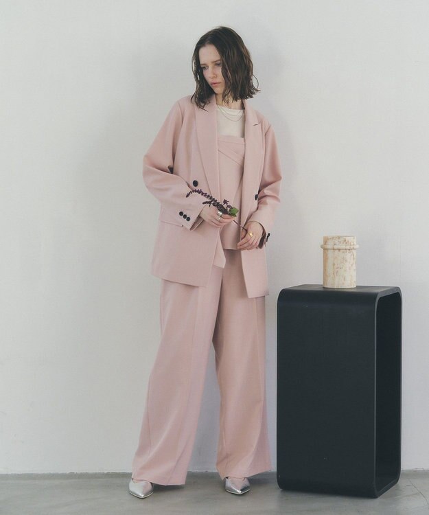 YECCA VECCA タックワイドパンツ Pink