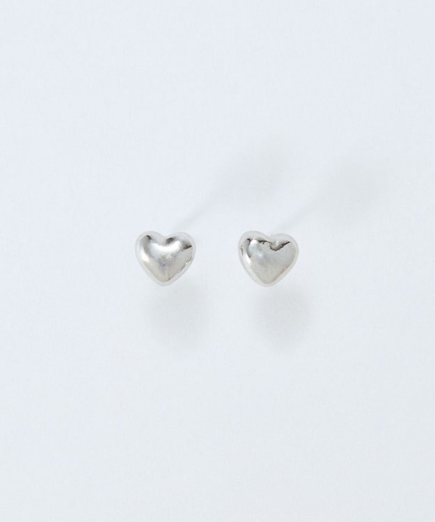 Phoebe 【金属アレルギー対応】パフィーハートピアス　シルバー/サージカルステンレス シルバー