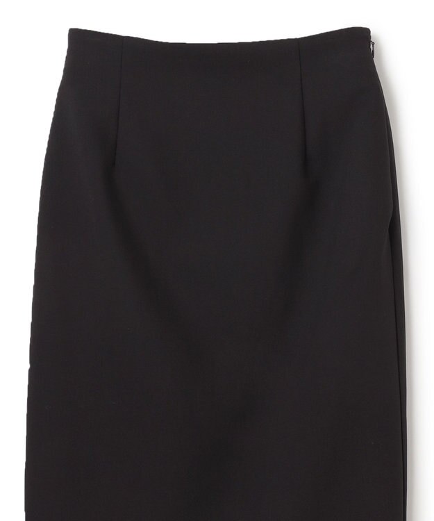 UNFILO 【選べる着丈】ダブルクロスＩラインスカート ブラック系