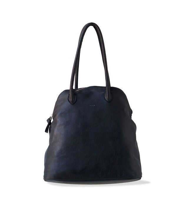 FOLNA RD ソフトレザーブガッティボストンバッグL-SIZE ブラック