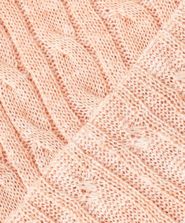 J.PRESS LADIES 【洗える】MIX COLOR SLUB ケーブル ニット ピンク系