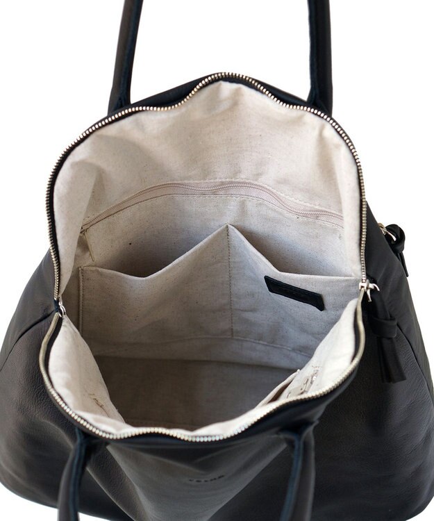 FOLNA RD ソフトレザーブガッティボストンバッグL-SIZE ブラック