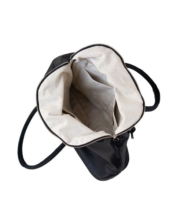 FOLNA RD ソフトレザーブガッティボストンバッグL-SIZE ブラック