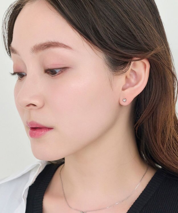 Phoebe 【金属アレルギー対応】パフィーハートピアス　シルバー/サージカルステンレス シルバー