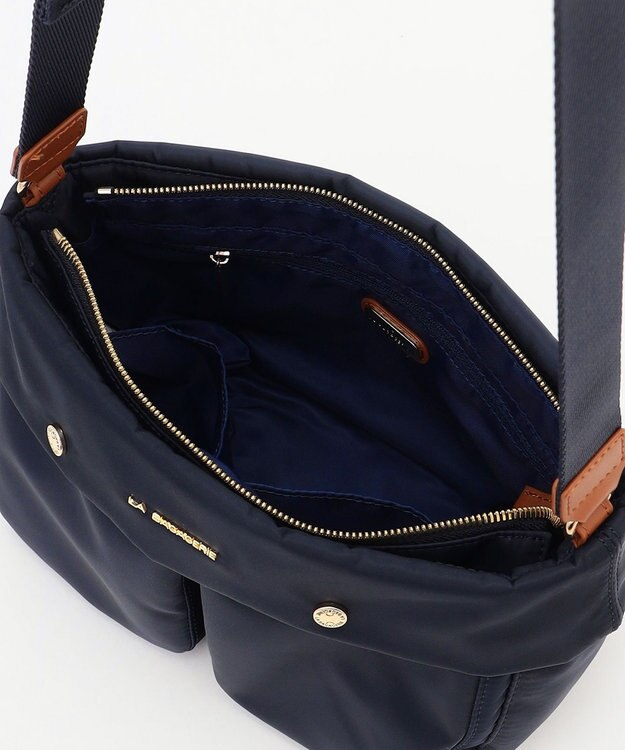 LA BAGAGERIE ダブルフロントポケットショルダー ネイビー