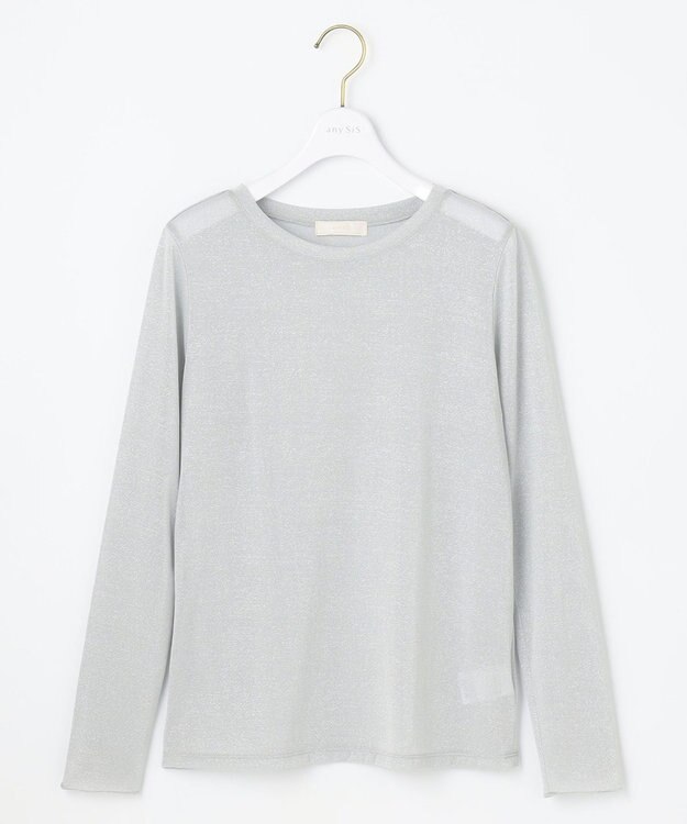 ANY SIS 【洗える】シアーラメ インナー シルバー