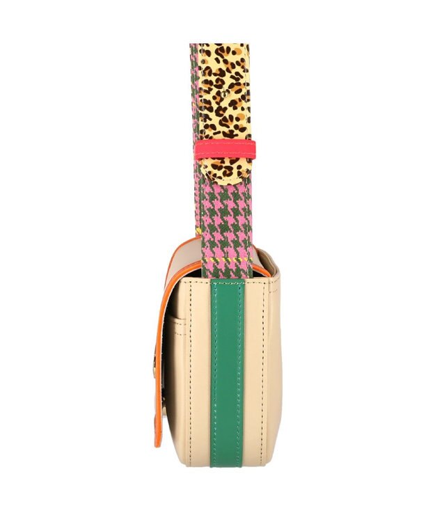 tsumori chisato CARRY カラーコンビエコレザー ショルダーバッグ ベージュ