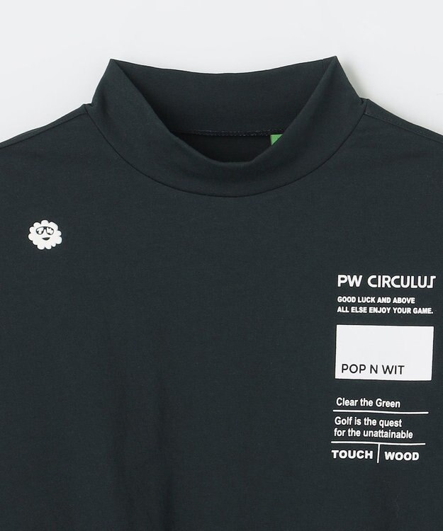 PW CIRCULUS 【MEN】ベーシックロングスリーブモックネック ゴルフ ブラック系