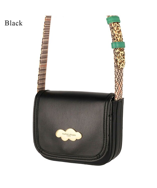 tsumori chisato CARRY カラーコンビエコレザー ショルダーバッグ ブラック