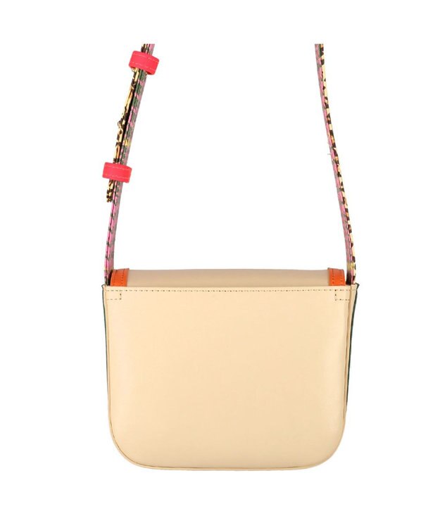 tsumori chisato CARRY カラーコンビエコレザー ショルダーバッグ ベージュ