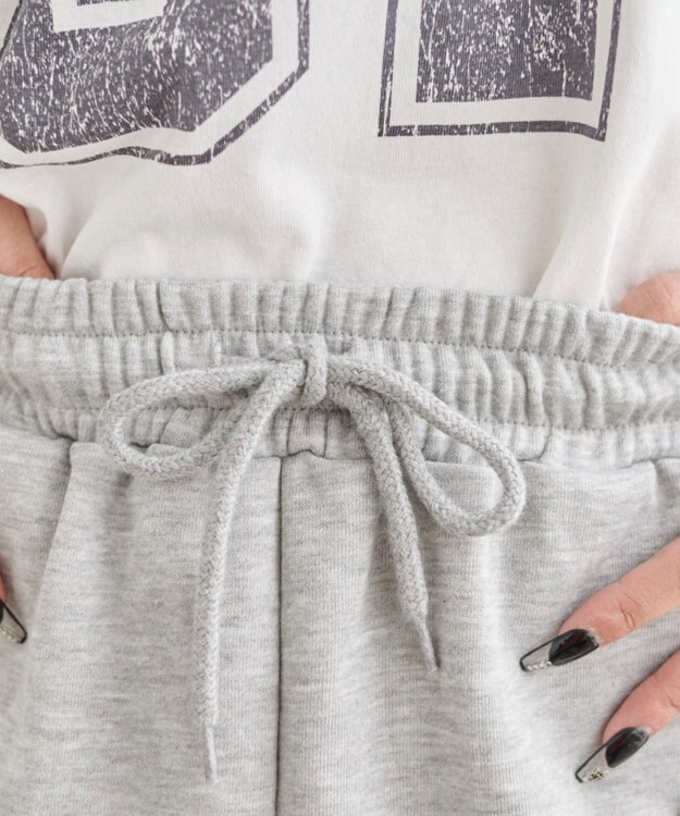 WEGO 【ウエストゴム】スウェットショートパンツ 杢グレー