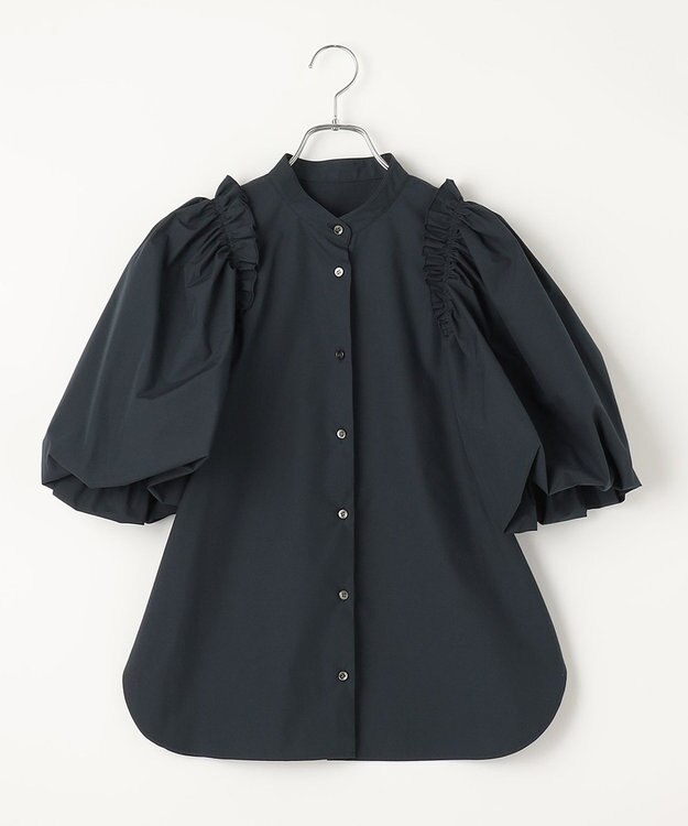 #Newans 【ANSWER for フォトジェニックスタイル】バルーンスリーブブラウス ネイビー系