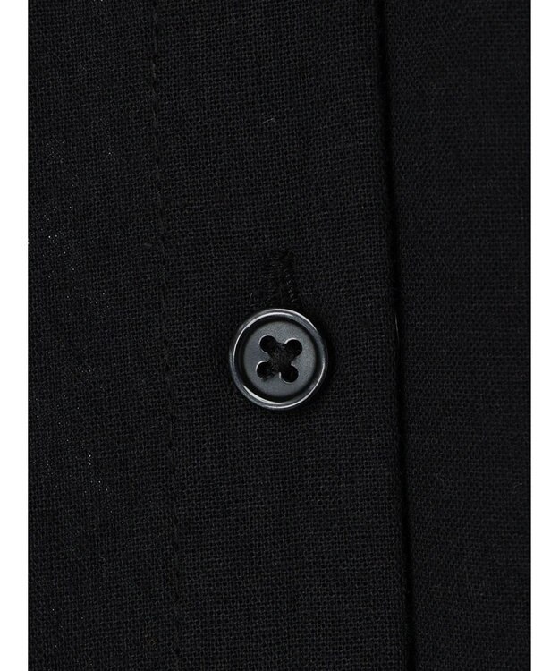 CRAFT STANDARD BOUTIQUE 先染めチェック（大）バンドカラー袖ＲＩＢ　ＯＰ Black