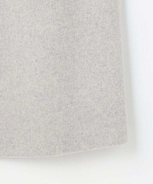 J.PRESS LADIES S ショートビーバー ロング丈 ステンカラー コート トップグレー系