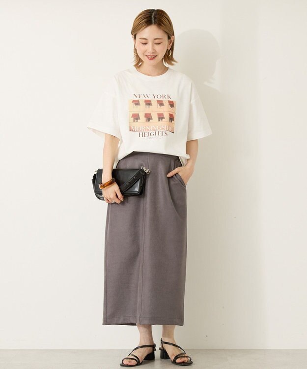 AMERICAN HOLIC フェイクレザーダンボールスカート Charcoal Gray