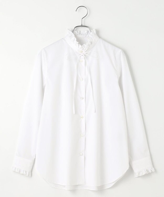 #Newans フリルカラーノーブルブラウス ホワイト