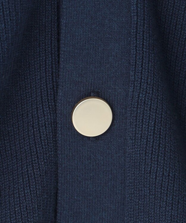 J.PRESS YORK STREET 【UNISEX】Vネックコットン カーディガン ネイビー系