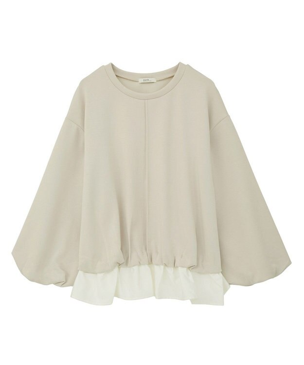 earth music&ecology フリルヘムドッキングプルオーバー Light Beige