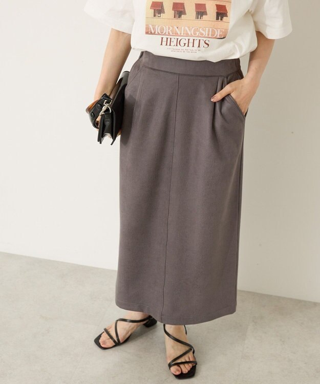 AMERICAN HOLIC フェイクレザーダンボールスカート Charcoal Gray