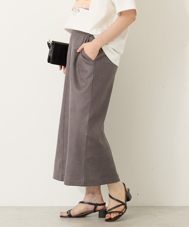 AMERICAN HOLIC フェイクレザーダンボールスカート Charcoal Gray