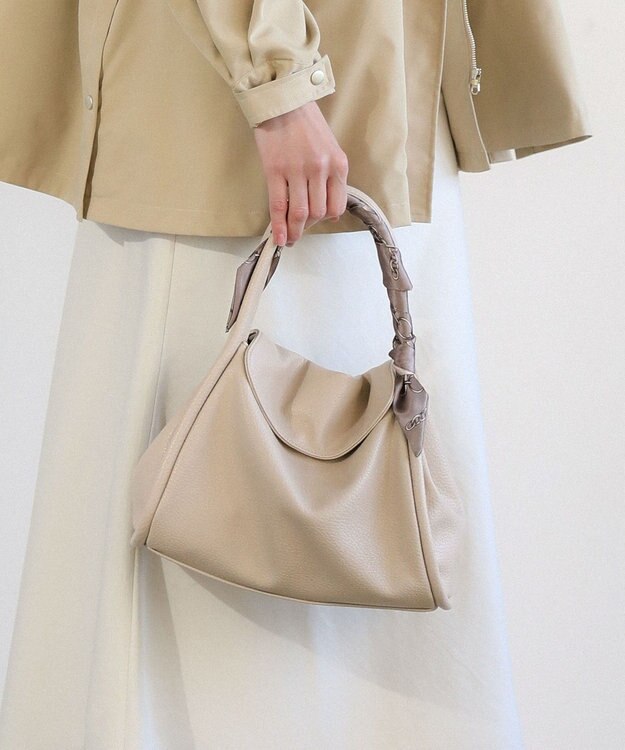 Green Parks ３ＳＥＴスカーフ付コードハンドルバッグｉｎポーチ Beige