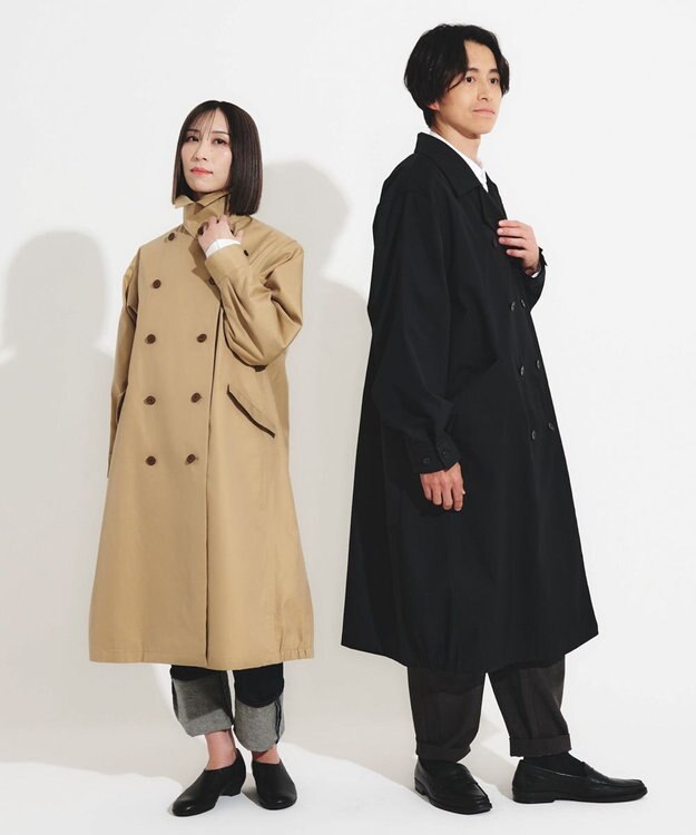 muuc 花粉シールドコート〈国産・綿100%天然素材〉〈ユニセックス・大きいサイズあり〉〈3シーズン〉〈モダンなコクーンシルエット〉 ベージュ