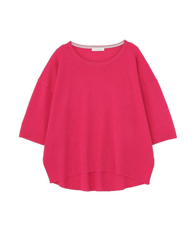 Green Parks 七分袖機能ニットプルオーバー Pink