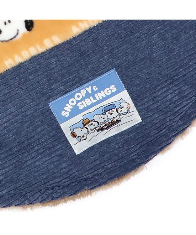 PET PARADISE スヌーピー 遠赤外線 ボアマット 《ブラザー柄》 丸型  (70cm) ブラザー柄