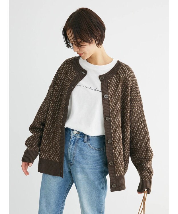 Green Parks ・ＳＵＧＡＲ　ＳＰＯＯＮ　２ｗａｙニットカーディガン Brown