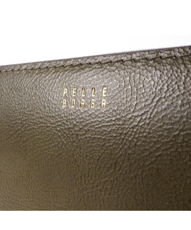PELLE BORSA ハニカムラウンド長財布 Bark Goods バークグッズ 4832 カーキ