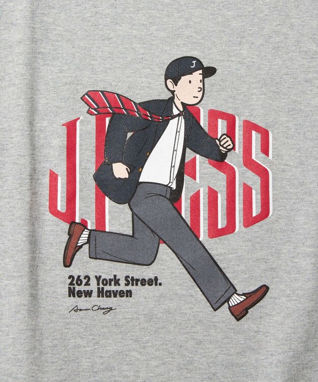 J.PRESS MEN 【AaronChang】【UNISEX】クルーネックTシャツ ライトグレー系
