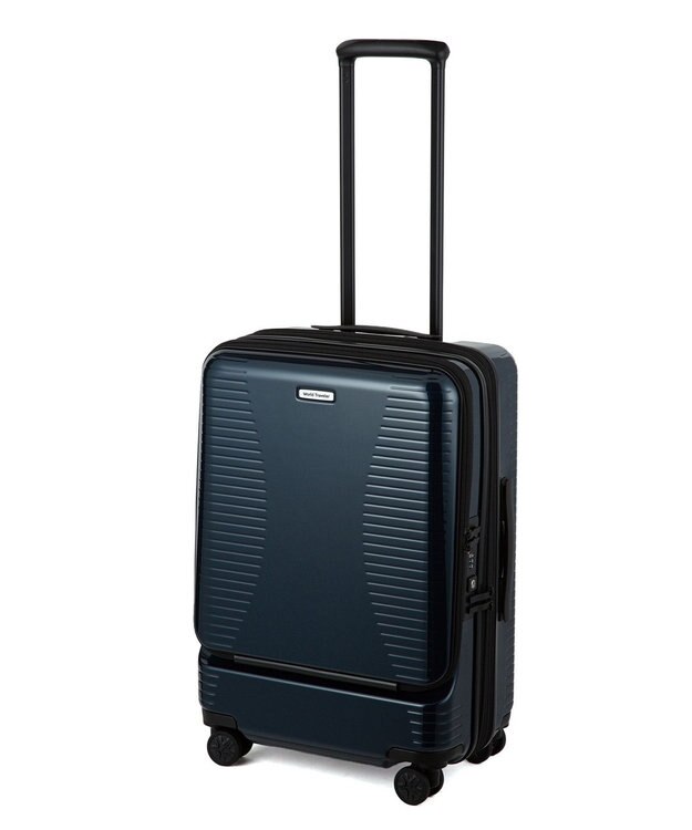 ACE BAGS & LUGGAGE World Traveler プリマス スーツケース 40/56L フロントオープン 06703 ワールドトラベラー ネイビー