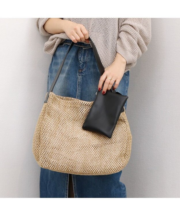 UNBILLION カシュカシュ cachecache / アンダリア風ホーボーバッグ ブラックミックス