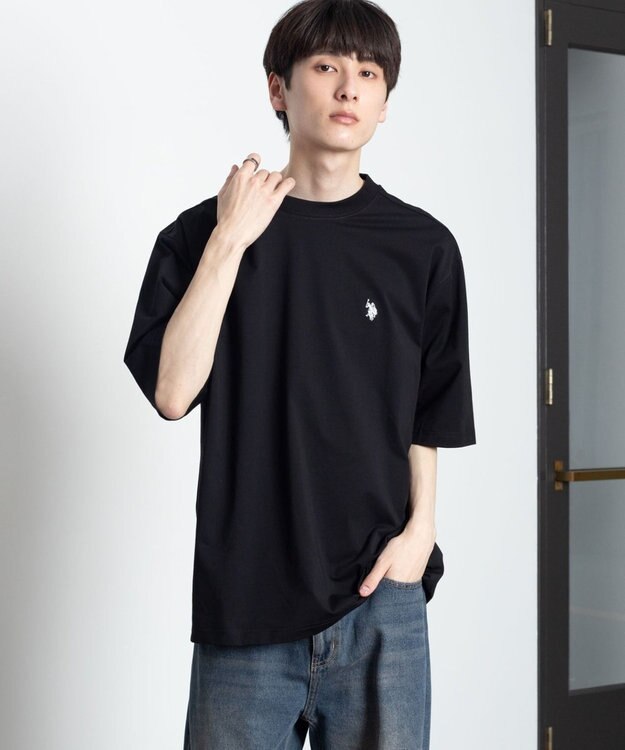 WEGO U.S. POLO ASSN.別注 接触冷感T（SS） ブラック