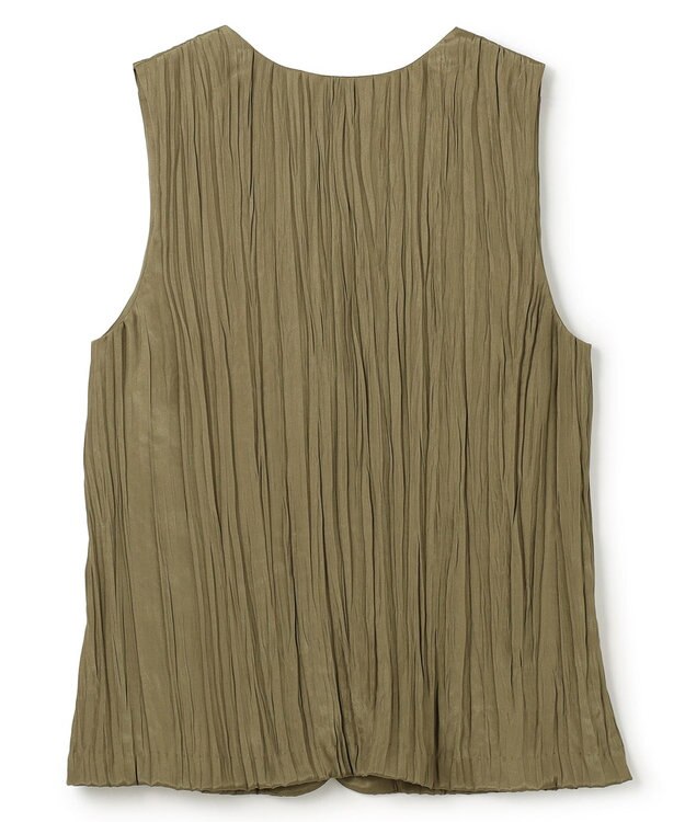 uncrave マシーンプリーツ ジレ カーキベージュ