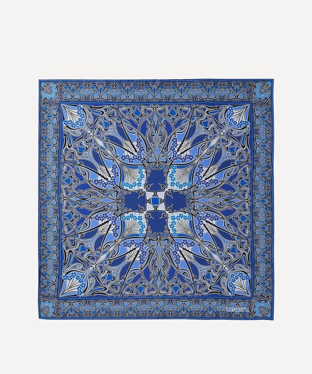 LIBERTY. アイアンシ シルクツイルスカーフ 70 ブルー