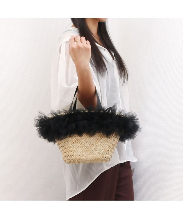 UNBILLION カカトゥ kakatoo / チュールフリンジカゴバッグ ブラック