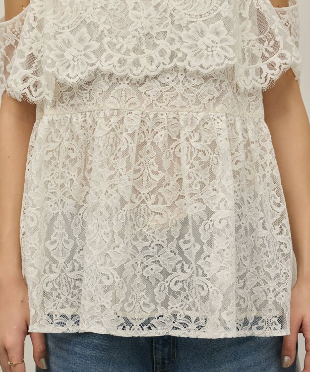 GRACE CONTINENTAL レイヤードレーストップ キナリ