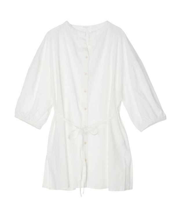 Green Parks スキッパーボリュームブラウスチュニック Off White