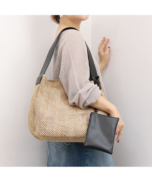 UNBILLION カシュカシュ cachecache / アンダリア風ホーボーバッグ ブラックミックス