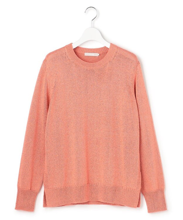 ICB L 【先行予約】 グロッシーペーパーブレンド クルーネックプルオーバー ライトコーラル