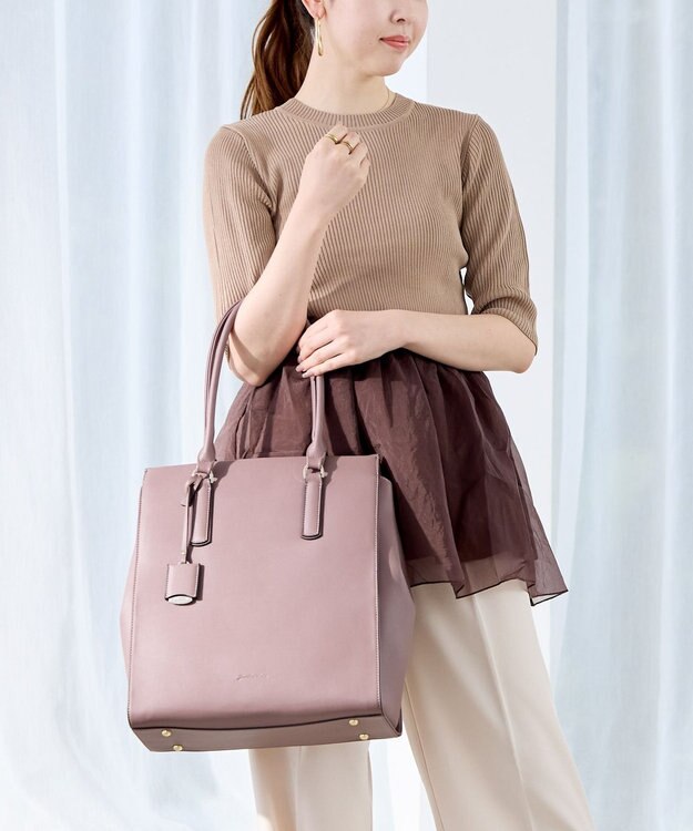 ACE BAGS & LUGGAGE 【PCケース付・A4収納】【雑誌掲載】Jewelna Rose OLバッグ エト トートバッグ 縦型 11932 ジュエルナローズ 通勤 ダスティピンク