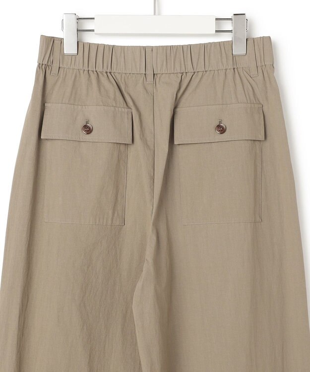 23区 【先行予約/SLOW/一部店舗限定】コットンナイロンタイプライター ワイドカーブ バギー パンツ カーキ