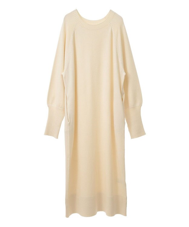 CRAFT STANDARD BOUTIQUE 洗える/とてもちニットワンピース Ivory