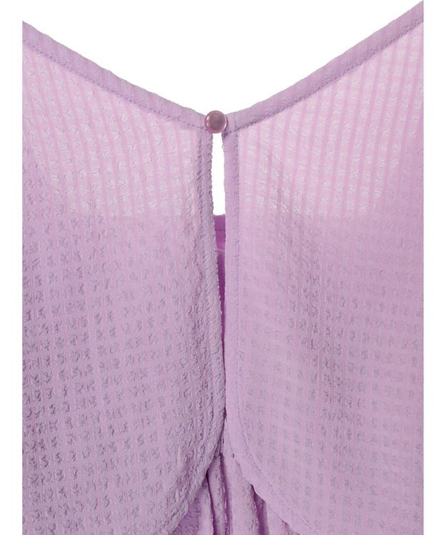 earth music&ecology ＳＥＴ２点パフスリーブブラウス＋キャミワンピース Purple