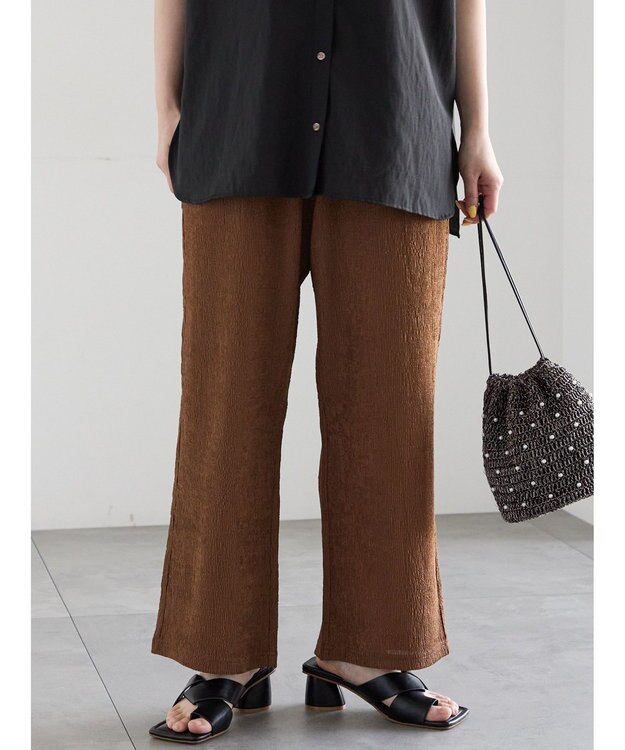 Te chichi カットクレープイージーパンツ《2026 SUMMER LOOK item》 ブラウン