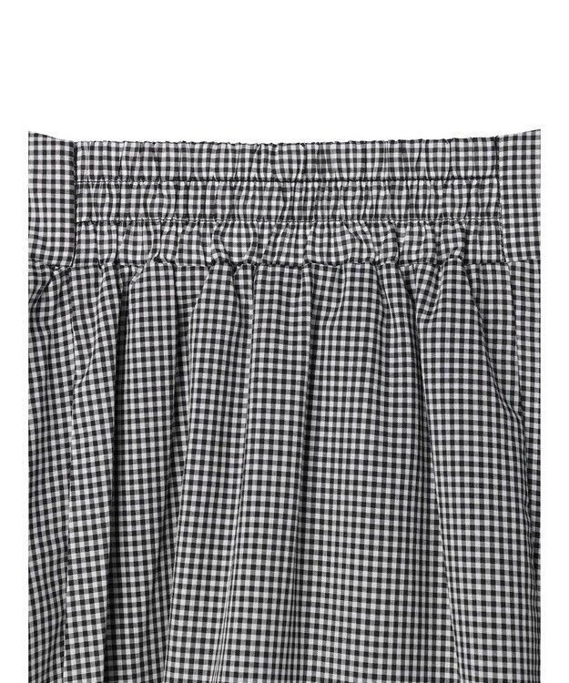 earth music&ecology ギャザーフレアスカート Gingham Check