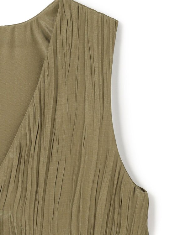 uncrave マシーンプリーツ ジレ カーキベージュ