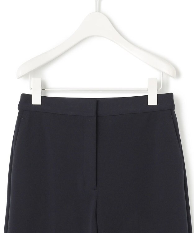 ICB L 【洗える】ミリオーネダンボールニット ワイドストレートパンツ ネイビー系