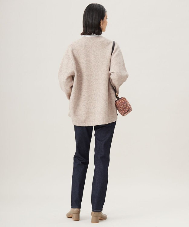 自由区 L 【洗える】ブークレーニット アウター ベージュ